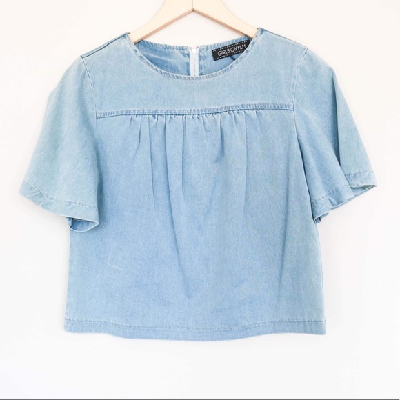 Girls On Film Denim Top - Picture 3 of 4